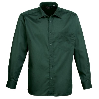 Camicie Men's Long Sleeve Poplin Shirt colore bottle taglia 4XL