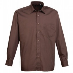 Camicie Men's Long Sleeve Poplin Shirt colore brown taglia L