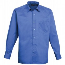 Camicie Men's Long Sleeve Poplin Shirt colore royal taglia 3XL
