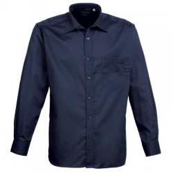 Camicie Men's Long Sleeve Poplin Shirt colore navy taglia S