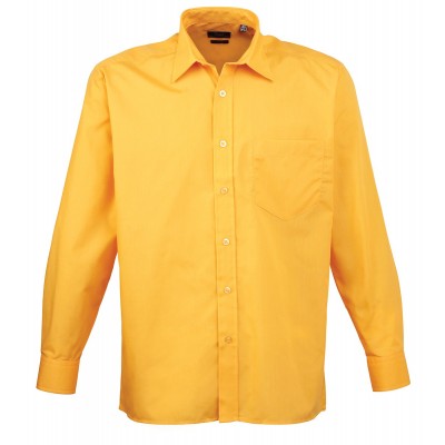 Camicie Men's Long Sleeve Poplin Shirt colore sunflower taglia XL