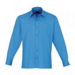 Camicie Men's Long Sleeve Poplin Shirt colore sapphire taglia 3XL