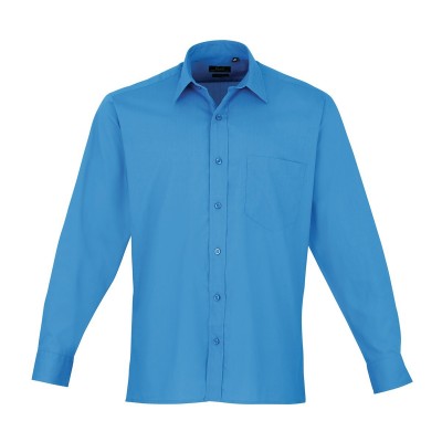 Camicie Men's Long Sleeve Poplin Shirt colore sapphire taglia 4XL