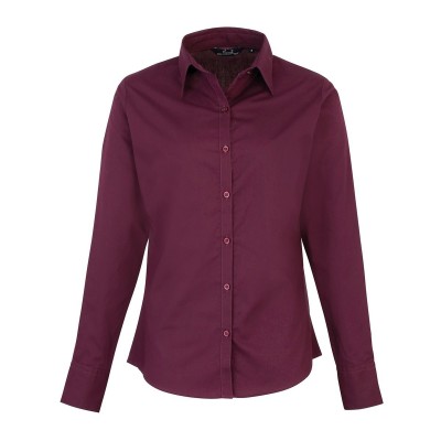 Camicie Poplin Long Sleeve Blouse colore aubergine taglia XS