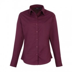 Camicie Poplin Long Sleeve Blouse colore aubergine taglia M