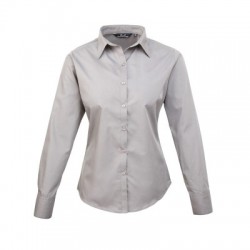 Camicie Poplin Long Sleeve Blouse colore silver taglia L