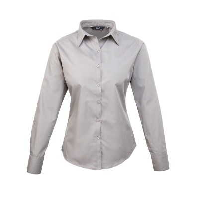 Camicie Poplin Long Sleeve Blouse colore silver taglia 3XL