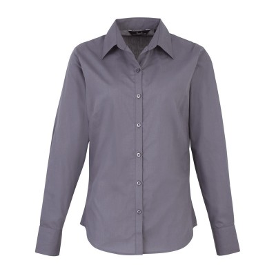 Camicie Poplin Long Sleeve Blouse colore steel taglia XS