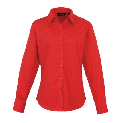 Camicie Poplin Long Sleeve Blouse colore strawberry red taglia M