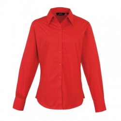 Camicie Poplin Long Sleeve Blouse colore strawberry red taglia M