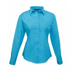 Camicie Poplin Long Sleeve Blouse colore turquoise taglia XL