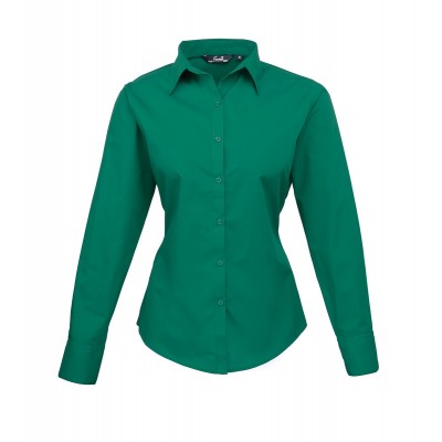 Camicie Poplin Long Sleeve Blouse colore emerald taglia XL