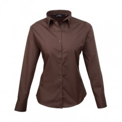 Camicie Poplin Long Sleeve Blouse colore brown taglia XXL
