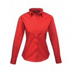 Camicie Poplin Long Sleeve Blouse colore red taglia 3XL