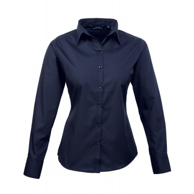Camicie Poplin Long Sleeve Blouse colore navy taglia XS