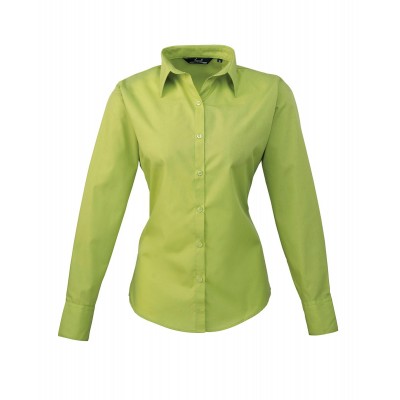 Camicie Poplin Long Sleeve Blouse colore lime taglia XS