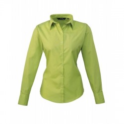 Camicie Poplin Long Sleeve Blouse colore lime taglia 3XL