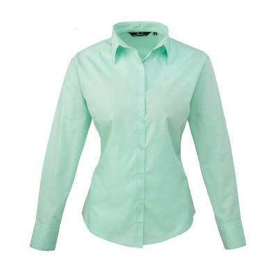 Camicie Poplin Long Sleeve Blouse colore aqua taglia XXL
