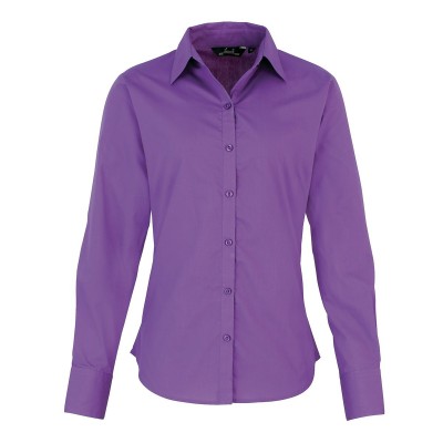 Camicie Poplin Long Sleeve Blouse colore rich violet taglia S