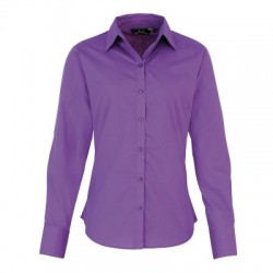 Camicie Poplin Long Sleeve Blouse colore rich violet taglia 3XL