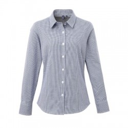 Camicie Ladies' Long Sleeve Microcheck Gingham Shirt 2