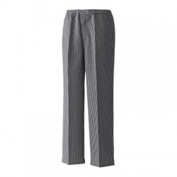 Pantaloni Pull On Chef's Trousers colore black white taglia XS