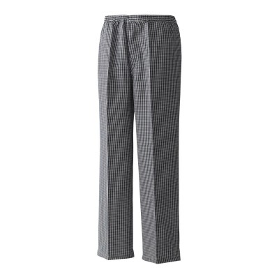 Pantaloni Pull On Chef's Trousers colore black white taglia XL