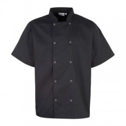 Ho.Re.Ca. Studded Front Shorts Sleeve Chef's Jacket 2