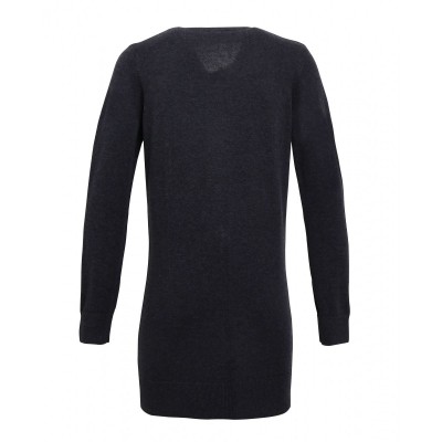 Maglieria Ladies Lon gLength Knitted Cardigan colore charcoal taglia 18/50