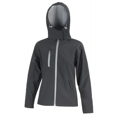 Soft shell Womens TX Performance Hooded Softshell Jacket colore black