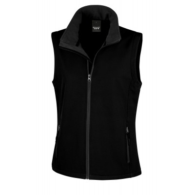 Soft shell Womens Printable Softshell Bodywarmer colore black