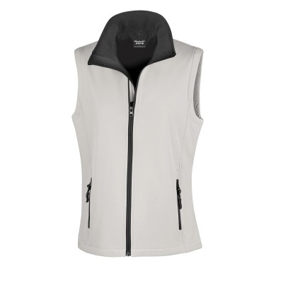 Soft shell Womens Printable Softshell Bodywarmer colore white