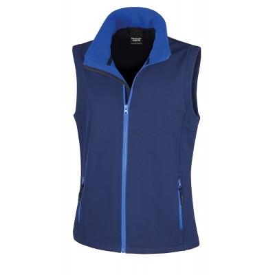 Soft shell Womens Printable Softshell Bodywarmer colore navy