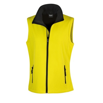 Soft shell Womens Printable Softshell Bodywarmer colore yellow