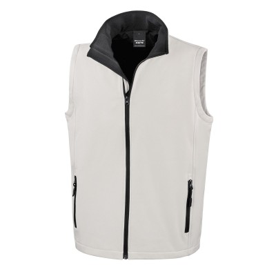 Soft shell Printable Softshell Bodywarmer colore white