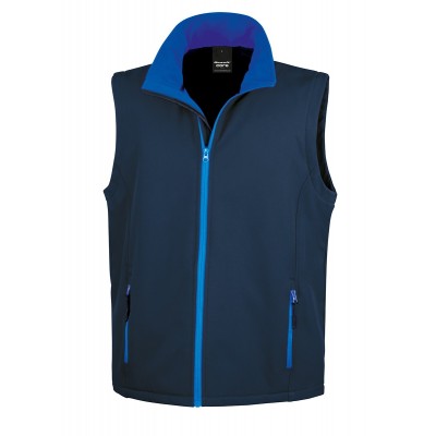Soft shell Printable Softshell Bodywarmer colore navy