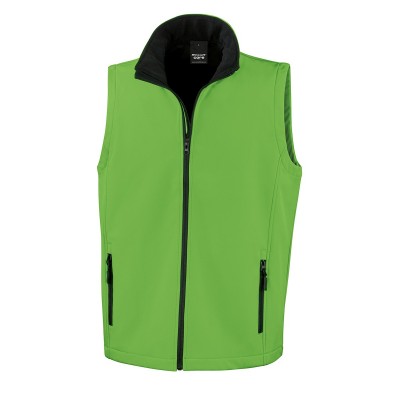 Soft shell Printable Softshell Bodywarmer colore vivid green