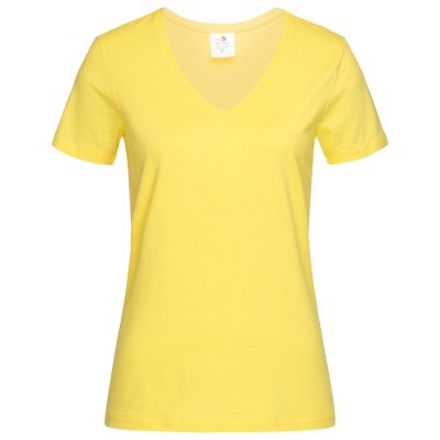 T-Shirt Classic-T V-Neck colore yellow taglia S