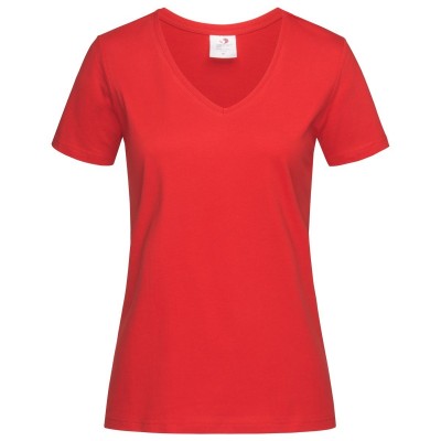 T-Shirt Classic-T V-Neck colore scarlet red taglia S
