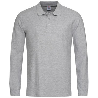 Polo Polo Long Sleeve colore grey heather taglia S