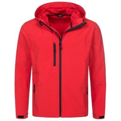 Soft shell Active Softest Shell Hooded Jacket colore crimson red taglia S