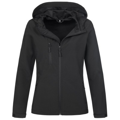 Soft shell Active Softest Shell Hooded Jacket colore black opal taglia M