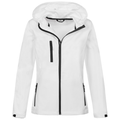 Soft shell Active Softest Shell Hooded Jacket colore white taglia S