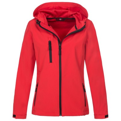 Soft shell Active Softest Shell Hooded Jacket colore crimson red taglia S