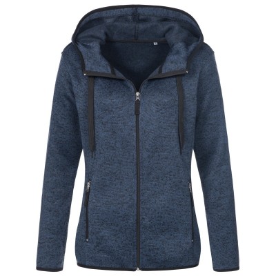 Pile Active Knit Fleece Jacket colore marina blue melange taglia L