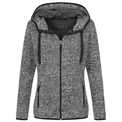 Pile Active Knit Fleece Jacket colore dark grey melange taglia S