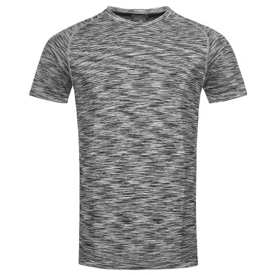 T-Shirt Active Seamless Raglan colore Black Opal Melange taglia S