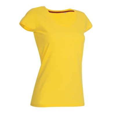 T-Shirt Megan V-Neck colore daisy yellow taglia S