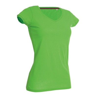 T-Shirt Megan V-Neck colore green flash taglia S