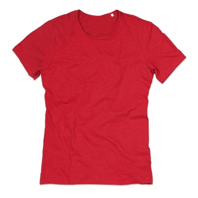T-Shirt Shawn Slub Crew Neck colore crimson red taglia S